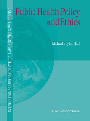 cover image of Public Health Policy and Ethics